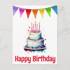 Grattis på födelsedagen vykort