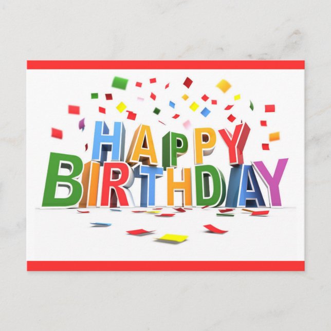 Grattis på födelsedagen vykort (Framsida)