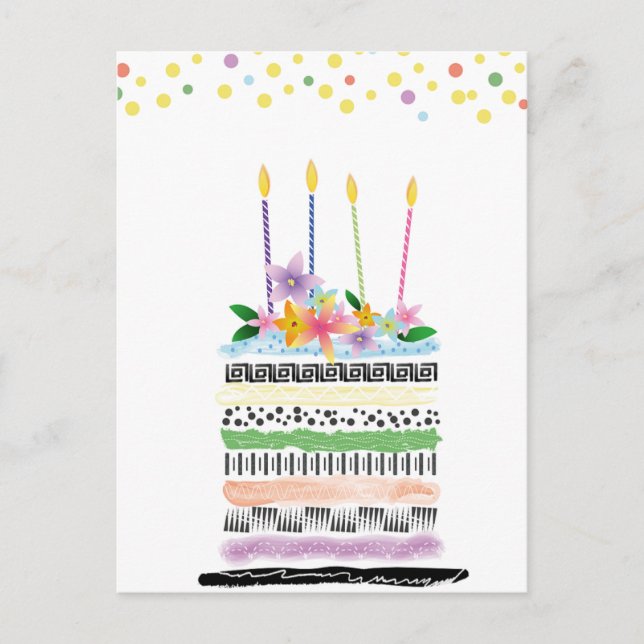 Grattis på födelsedagen vykort (Framsida)