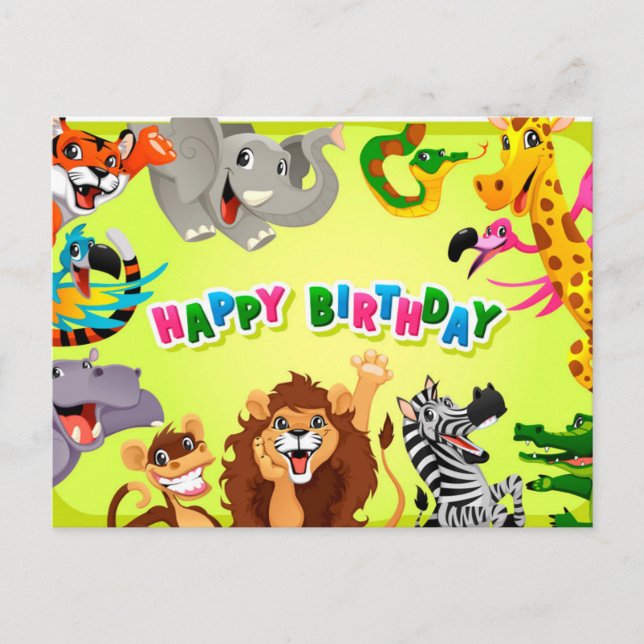 Grattis på födelsedagen vykort (Framsida)