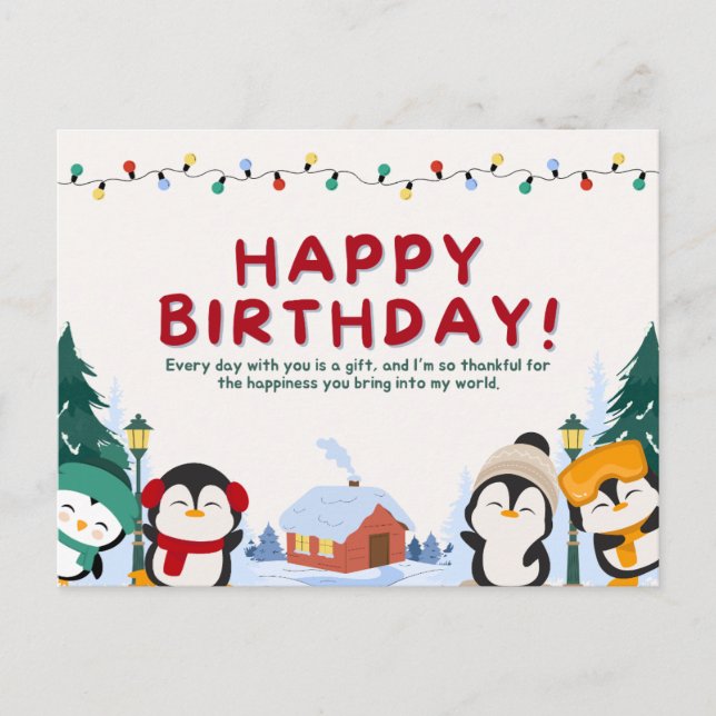 Grattis på födelsedagen  vykort (Framsida)