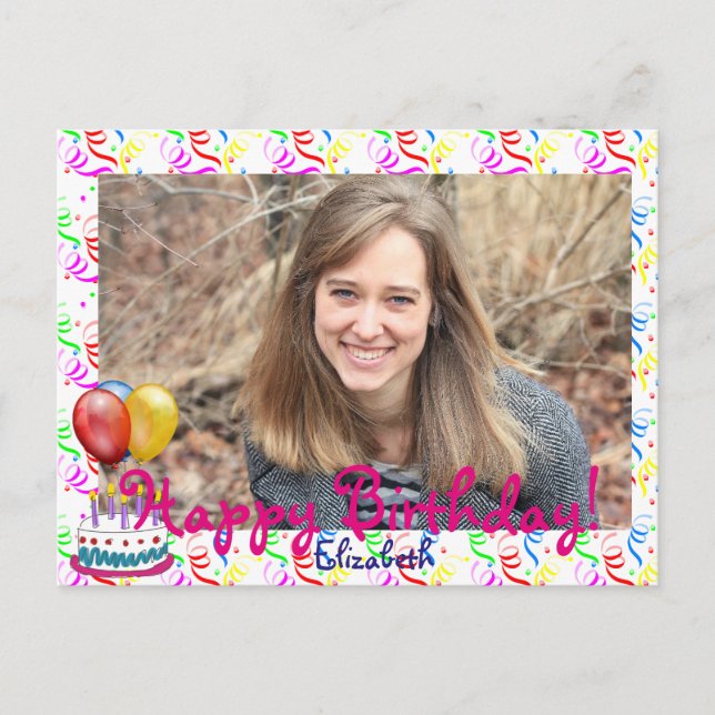 Grattis på födelsedagen vykort (Framsida)