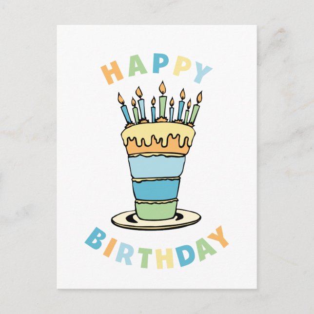 Grattis på födelsedagen vykort (Framsida)