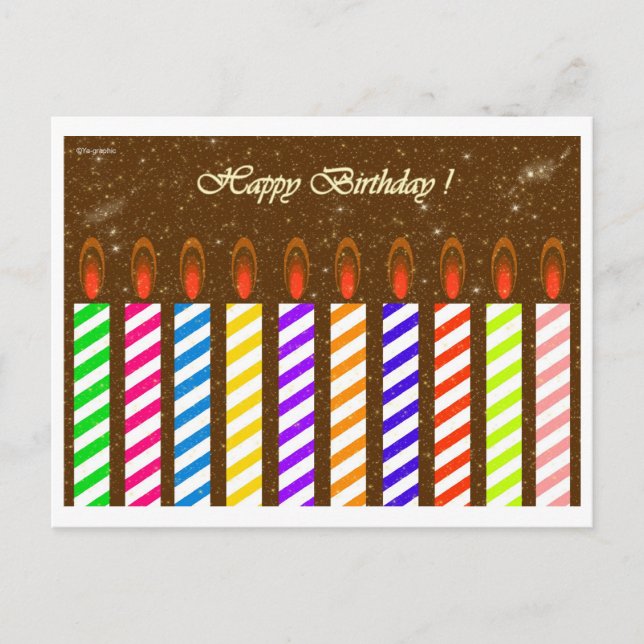 Grattis på födelsedagen ! vykort (Framsida)