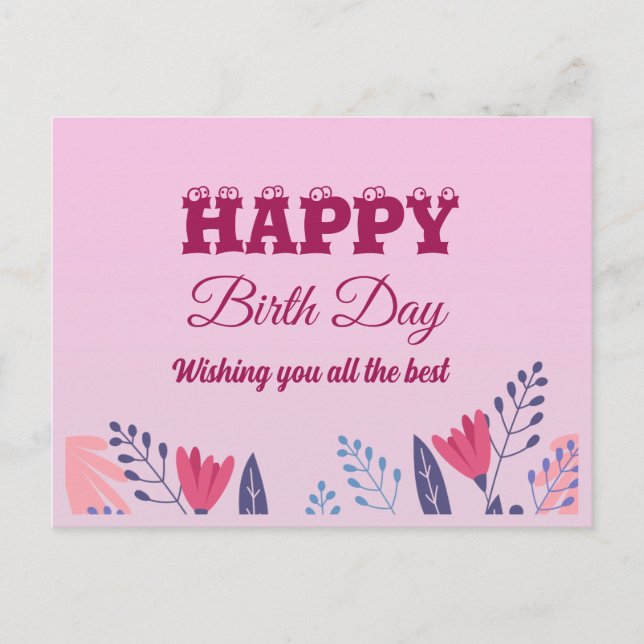 Grattis på födelsedagen 😍😍😍 vykort (Framsida)