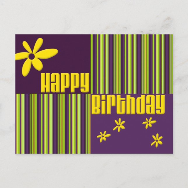 Grattis på födelsedagen vykort (Framsida)