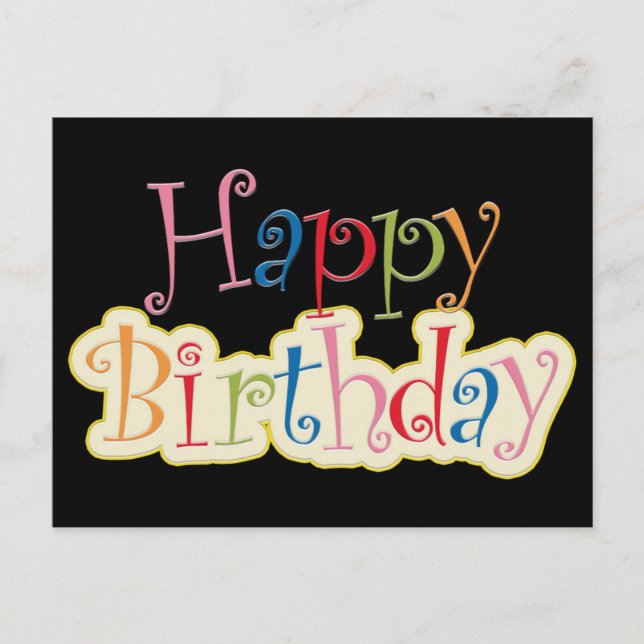 Grattis på födelsedagen vykort (Framsida)