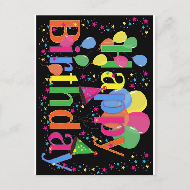 Grattis på födelsedagen vykort (Framsida)