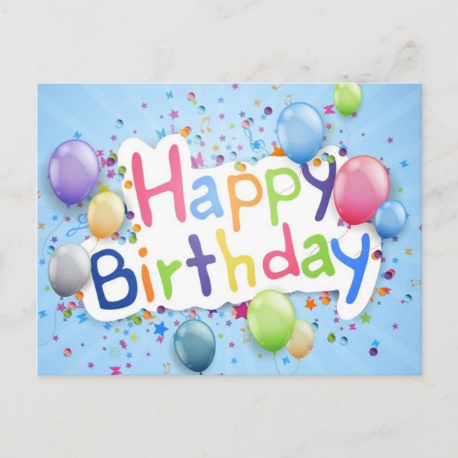 grattis på födelsedagen vykort (Framsida)