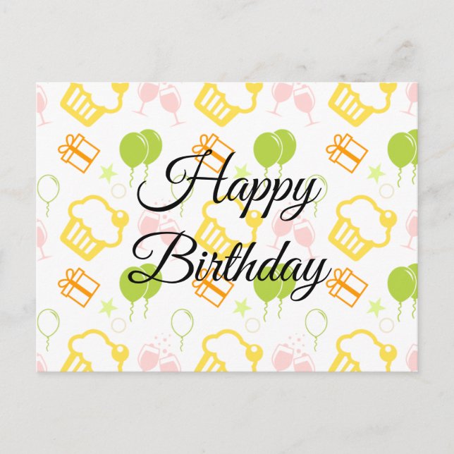 Grattis på födelsedagen vykort (Framsida)