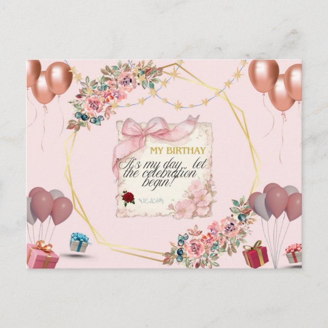 Grattis på födelsedagen  vykort (Framsida)