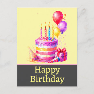 Grattis på födelsedagen vykort