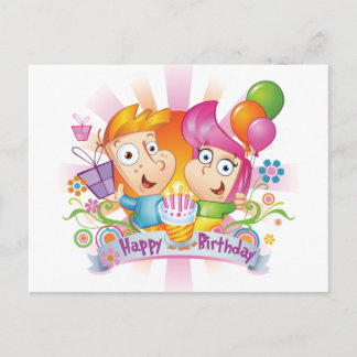 Grattis på födelsedagen vykort