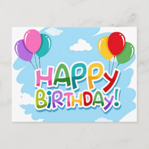 Grattis på födelsedagen vykort
