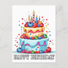 Grattis på födelsedagen vykort