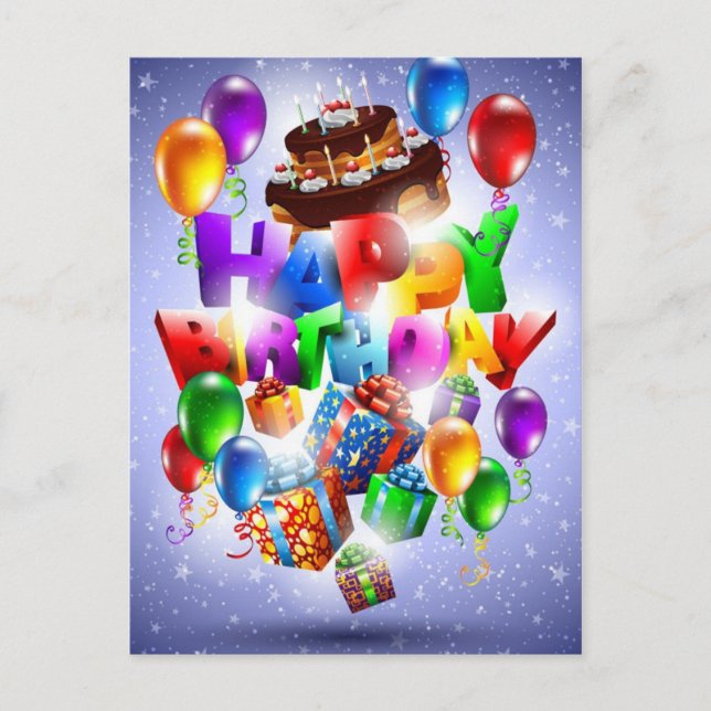 grattis på födelsedagen vykort (Framsida)