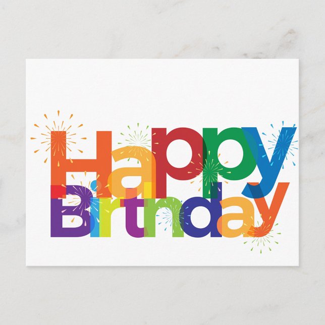 Grattis på födelsedagen vykort (Happy Birthday Postcard!)