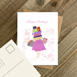 Grattis på födelsedagen,  vykort