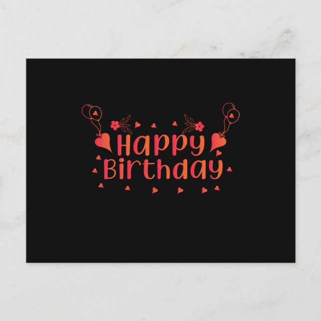 Grattis på födelsedagen. vykort (Framsida)