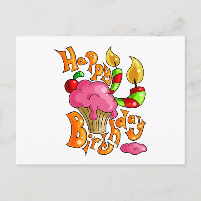 Grattis på födelsedagen vykort (Framsida)