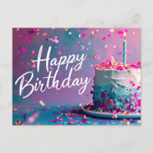 Grattis på födelsedagen vykort