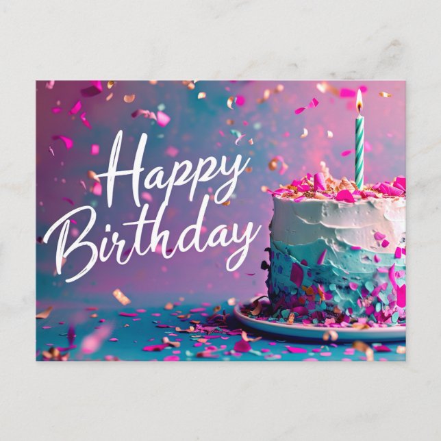 Grattis på födelsedagen vykort (Framsida)