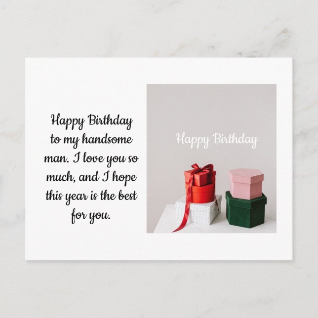 Grattis på födelsedagen vykort (Framsida)