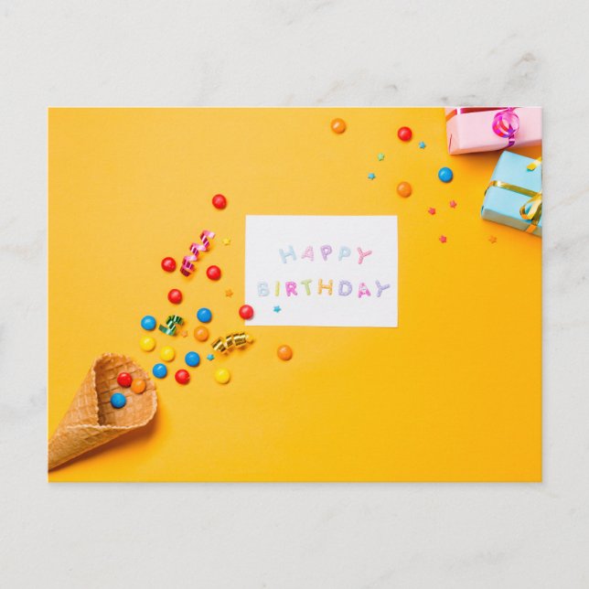 Grattis på födelsedagen vykort (Framsida)