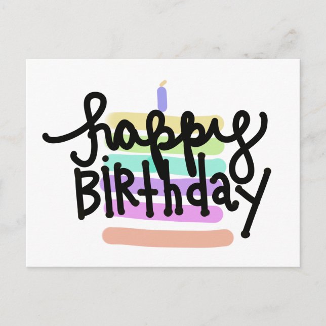 Grattis på födelsedagen vykort (Framsida)