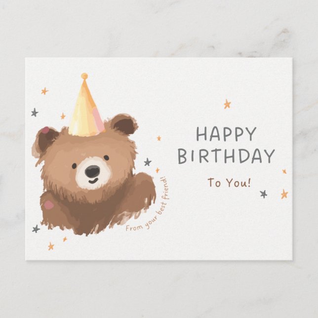 Grattis på födelsedagen vykort (Framsida)