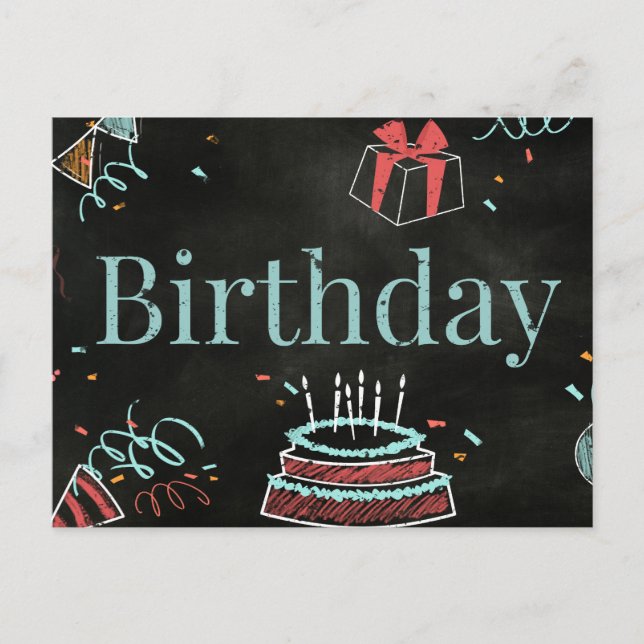 GRATTIS PÅ FÖDELSEDAGEN VYKORT (Framsida)