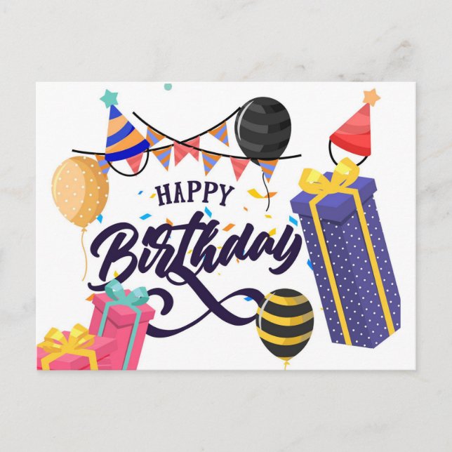 Grattis på födelsedagen vykort (Framsida)