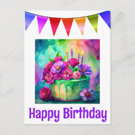 Grattis på födelsedagen vykort