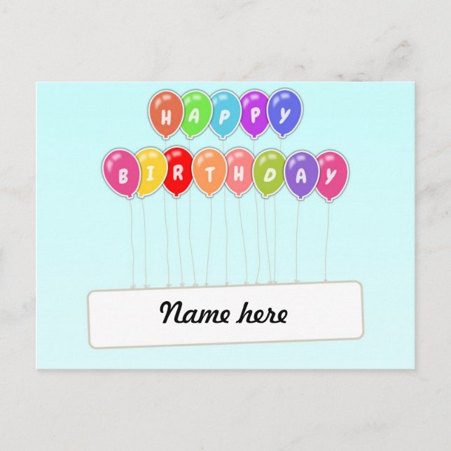 Grattis på födelsedagen vykort (Framsida)