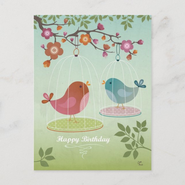 Grattis på födelsedagen vykort (Framsida)