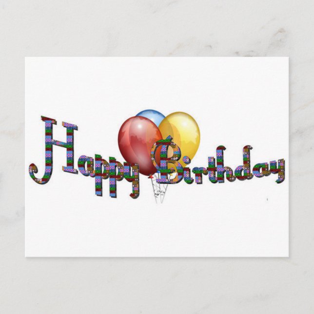 GRATTIS PÅ FÖDELSEDAGEN! VYKORT (Framsida)