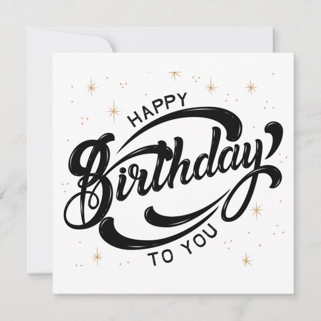 Grattis på födelsedagen vykort (Framsida)