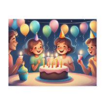 Grattis på födelsedagen vykort till din lilla flic