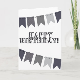 Grattis på födelsedagen W/banderoll Kort