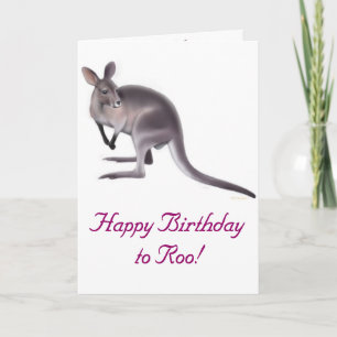 Grattis på födelsedagen Wallabykort Kort