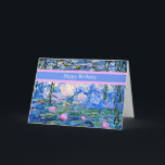 Grattis på födelsedagen, Water Lilies-mall Kort<br><div class="desc">Grattis på födelsedagen - Water Lilies, 1919, vacker målning av Claude Monet. Det här är en mall som är redo för att du ska anpassa den eller lämna den som den är.</div>