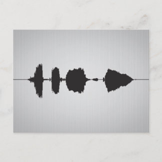 Grattis på födelsedagen Waveform-vykort 4 Vykort