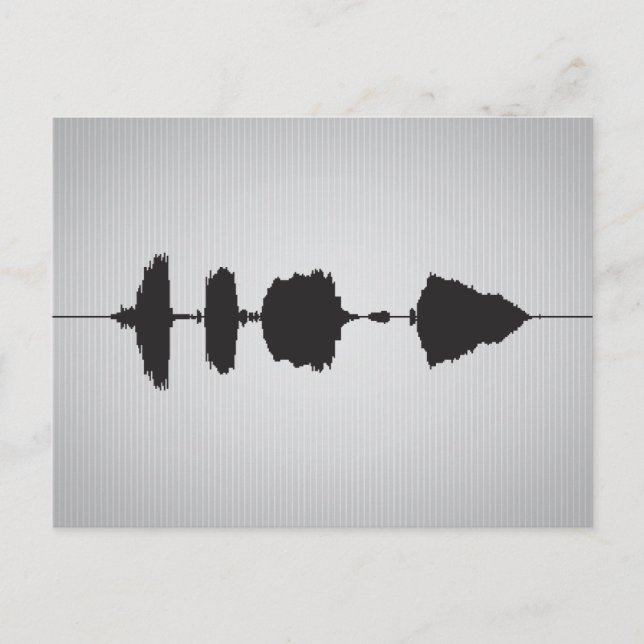 Grattis på födelsedagen Waveform-vykort 4 Vykort (Framsida)