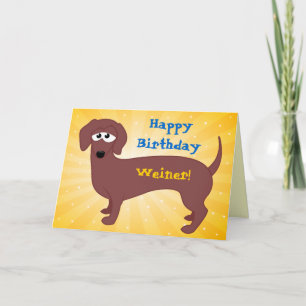 Grattis på födelsedagen Weiner Kort