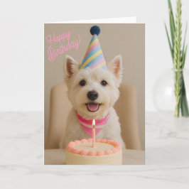 Grattis på födelsedagen Westie Birthday Card Kort