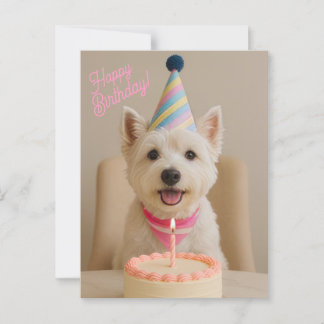 Grattis på födelsedagen Westie Birthday Card Vykort