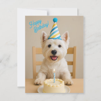 Grattis på födelsedagen Westie Birthday Card Vykort