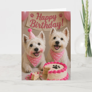Grattis på födelsedagen Westie Födelsedagskort Kort