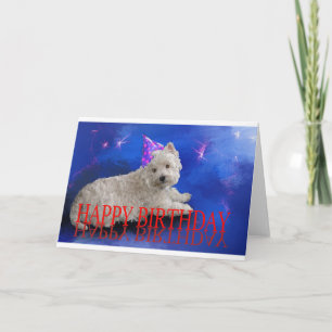 Grattis på födelsedagen Westie Kort