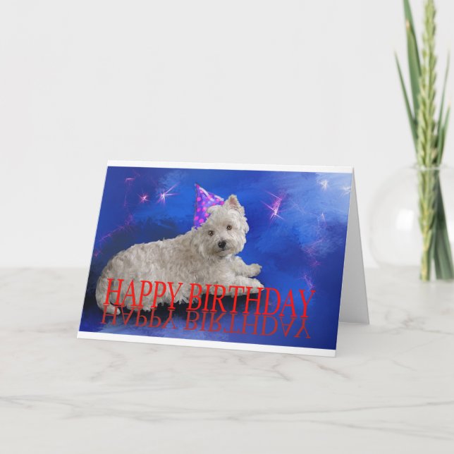 Grattis på födelsedagen Westie Kort (Framsida)